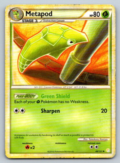 Metapod 46/123 HeartGold SoulSilver (Uncommon) (P Condition)