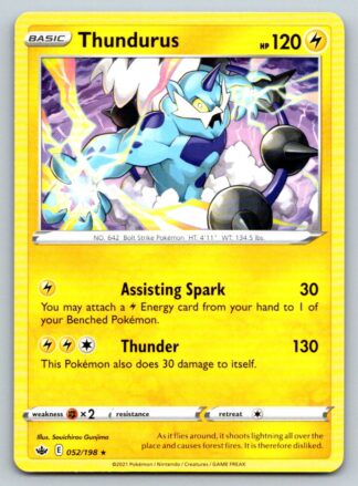Thundurus 52/198 Chilling Reign (Theme Deck Rare) (NM-Exc Condition)