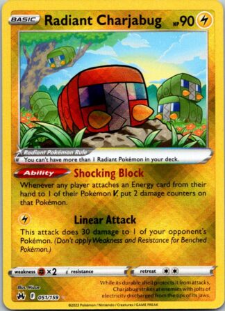 Radiant Charjabug 51/159 Crown Zenith (Holo) (NM-Excellent Condition)