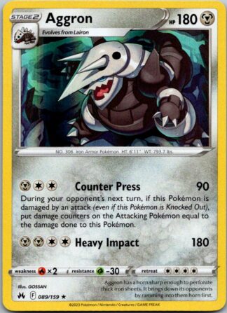 Aggron 89/159 Crown Zenith (Holo) (NM-Excellent Condition)