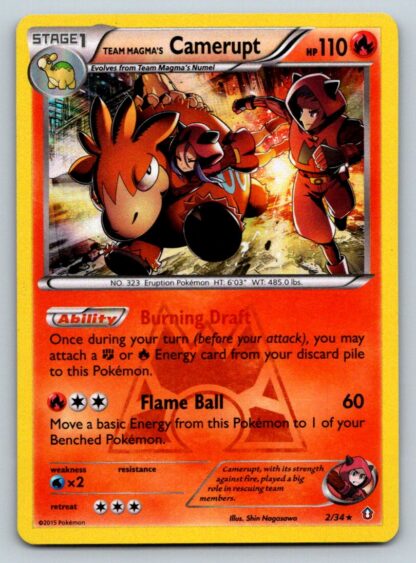 Team Magma's Camerupt 2/34 Double Crisis (Holo) (P Condition)