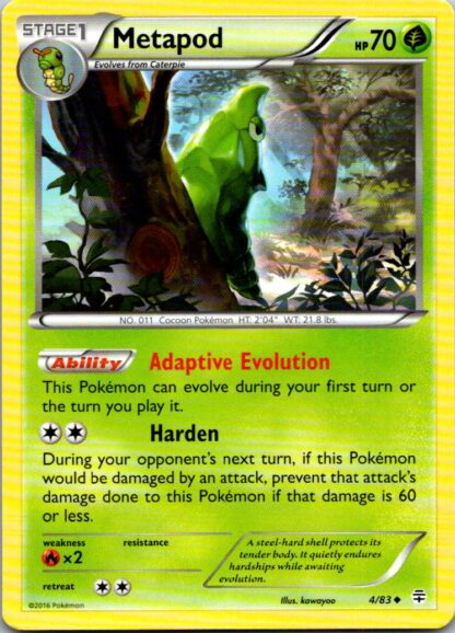 Metapod 4/83 Generations (Uncommon) (LP Condition)