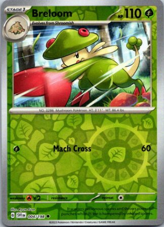 Breloom 4/198 Scarlet & Violet (Reverse Holo) (NM-Exc Condition)