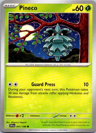Pineco 1/198 Scarlet & Violet (Common) (NM-Exc Condition)
