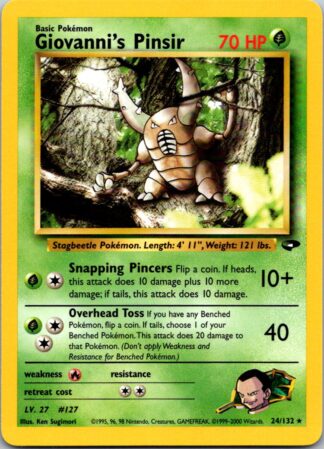 Giovanni's Pinsir 24/132 Gym Challenge (Rare) (Unlimited Excellent Condition)