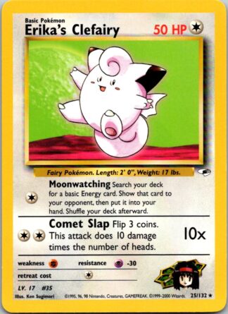 Erika's Clefairy 25/132 Gym Heroes (Rare) (Unlimited LP Condition)
