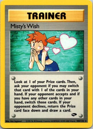 Misty's Wish 108/132 Gym Challenge (Rare) (Unlimited Excellent Condition)