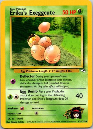 Erika's Exeggcute 43/132 Gym Heroes (Uncommon) (Unlimited Exc Condition)