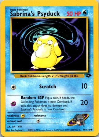 Sabrina's Psyduck 99/132 Gym Challenge (Common) (Unlimited Excellent Condition)
