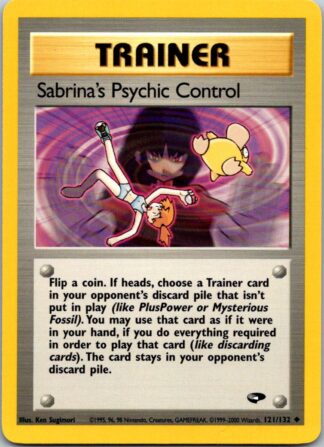 Sabrina's Psychic Control 121/132 Gym Challenge (Uncommon) (Unlimited LP Condition)