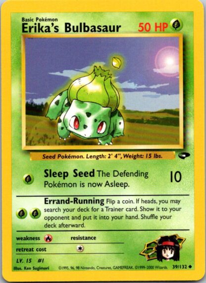 Erika's Bulbasaur 39/132 Gym Challenge (Uncommon) (Unlimited Played Condition)