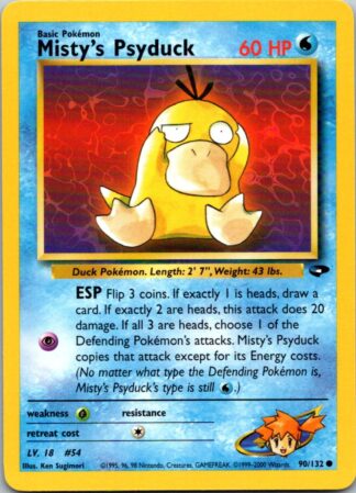 Misty's Psyduck 90/132 Gym Challenge (Common) (Unlimited Excellent Condition)
