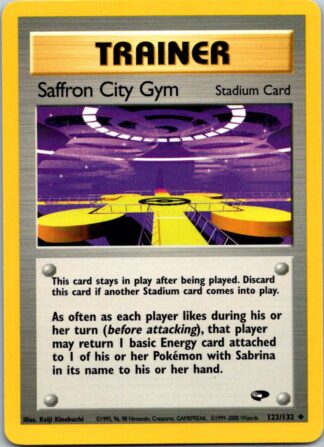 Saffron City Gym 122/132 Gym Challenge (Uncommon) (Unlimited Excellent Condition)