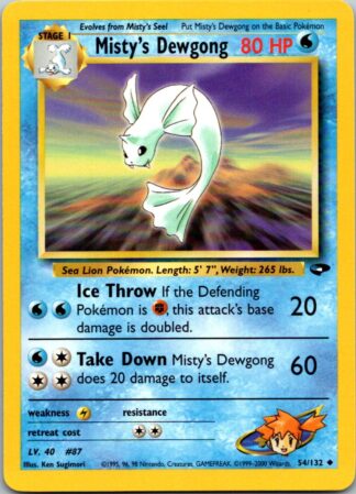 Misty's Dewgong 54/132 Gym Challenge (Uncommon) (Unlimited Excellent Condition)