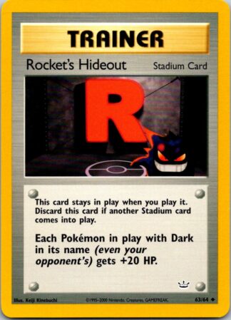 Rocket's Hideout 63/64 Neo Revelation (Uncommon) (Unlimited Excellent Condition)
