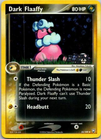 Dark Flaaffy 33/109 Team Rocket Returns (Reverse Holo) (Exc Condition)