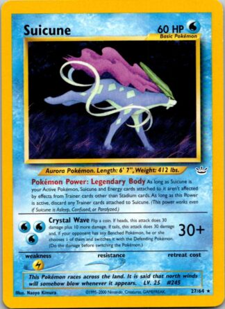 Suicune 27/64 Neo Revelation (Rare) (Unlimited LP Condition)