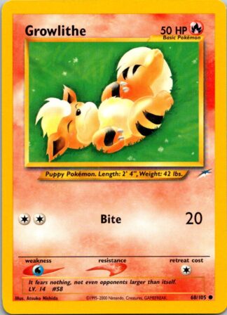 Growlithe 68/105 Neo Destiny (Common) (Unlimited Played Condition)