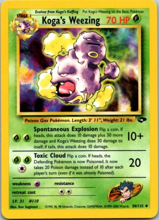Koga's Weezing 50/132 Gym Challenge (Uncommon) (Unlimited Excellent Condition)