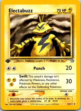 Electabuzz 33/111 Neo Genesis (Uncommon) (1st Edition Excellent Condition)