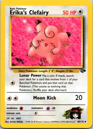 Erika's Clefairy 40/132 Gym Challenge (Uncommon) (Unlimited Played Condition)