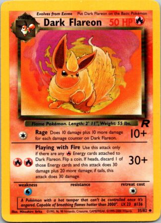 Dark Flareon 35/82 Team Rocket (Uncommon) (Unlimited P Condition)