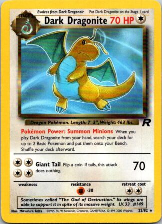 Dark Dragonite 22/82 Team Rocket (Rare) (Unlimited Played Condition)
