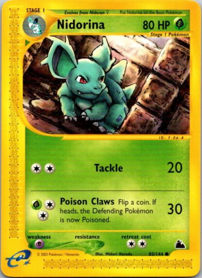 Nidorina 83/144 Skyridge (Common) (LP Condition)