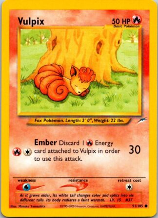 Vulpix 91/105 Neo Destiny (Common) (Unlimited Played Condition)
