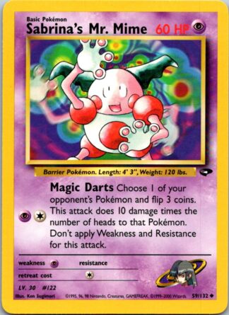 Sabrina's Mr. Mime 59/132 Gym Challenge (Uncommon) (Unlimited LP Condition)