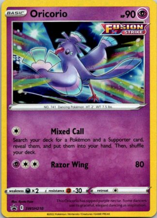 Oricorio SWSH210 Promo (Holo) (NM-Exc Condition)