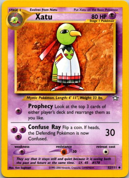 Xatu 52/111 Neo Genesis (Uncommon) (Unlimited LP Condition)
