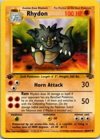 Rhydon 45/64 Jungle (Uncommon) (1st Edition LP Condition)