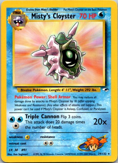 Misty's Cloyster 29/132 Gym Heroes (Rare) (Unlimited P Condition)