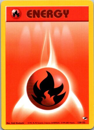 Fire Energy 128/132 Gym Heroes (Unlimited LP Condition)