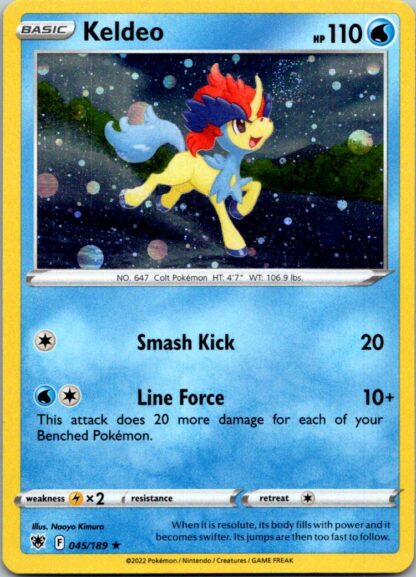 Keldeo 45/189 Astral Radiance (Alterate Art Cosmos Holo) (NM-Exc Condition)