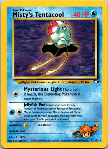 Misty's Tentacool 32/132 Gym Heroes (Rare) (Unlimited P Condition)