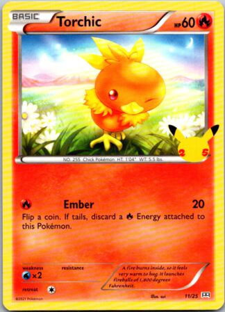 Torchic 11/25 McDonalds 25th Anniversary Promo (Non-Holo) (Exc Condition)