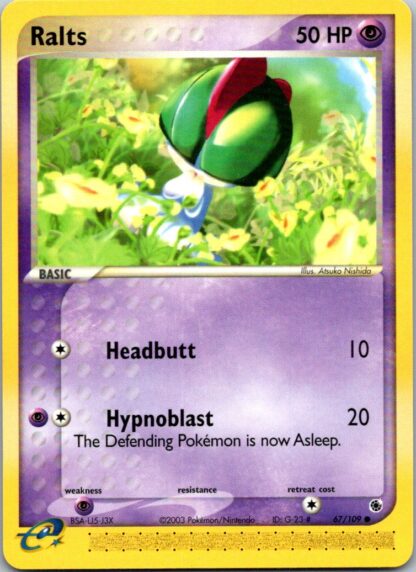 Ralts 67/109 Ruby & Sapphire (Common) (Exc Condition)