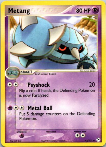 Metang 43/101 Ex Hidden Legends (Uncommon) (Exc Condition)