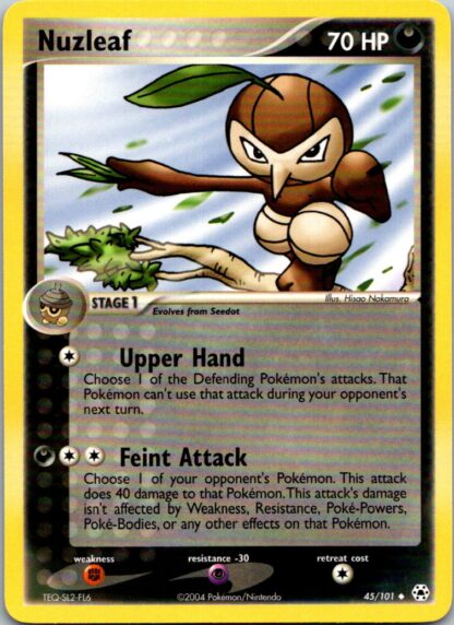Nuzleaf 45/101 Ex Hidden Legends (Uncommon) (Exc Condition)