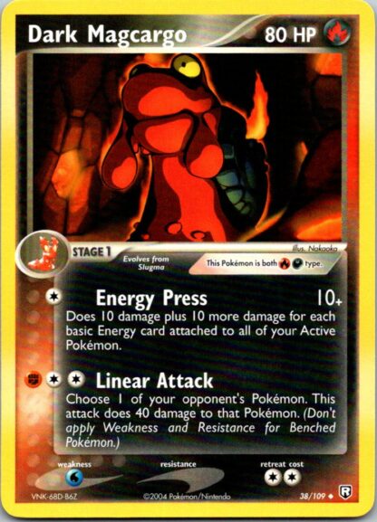 Dark Magcargo 38/109 Ex Team Rocket Returns (Uncommon) (Excellent Condition)