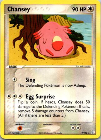 Chansey 19/112 Fire Red Leaf Green (Rare) (Excellent Condition)