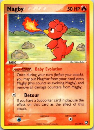 Magby 24/109 Ex Team Rocket Returns (Rare) (Excellent Condition)