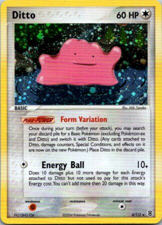 Ditto 4/112 Fire Red Leaf Green (Holo) (Excellent Condition)