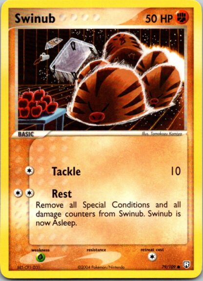 Swinub 79/109 Ex Team Rocket Returns (Common) (Excellent Condition)