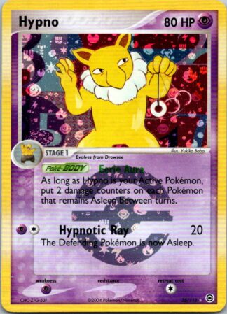 Hypno 25/112 Fire Red Leaf Green (Reverse Holo) (Excellent Condition)