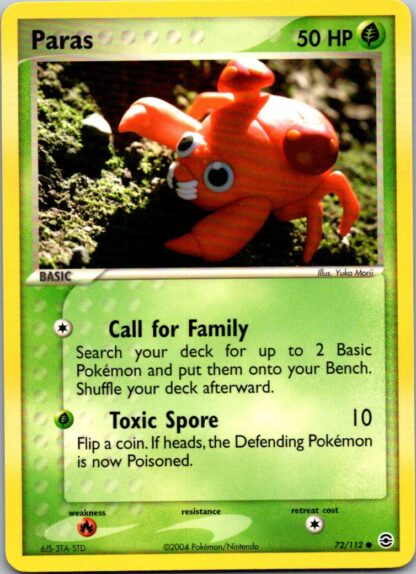 Paras 72/112 Fire Red Leaf Green (Common) (Excellent Condition)
