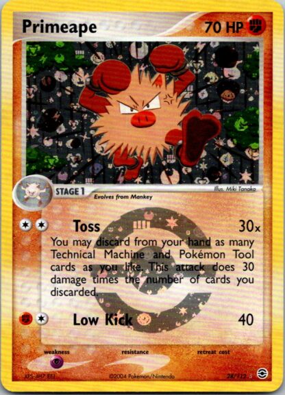 Primeape 28/112 Fire Red Leaf Green (Reverse Holo) (Excellent Condition)