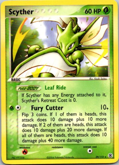 Scyther 29/112 Fire Red Leaf Green (Rare) (Excellent Condition)